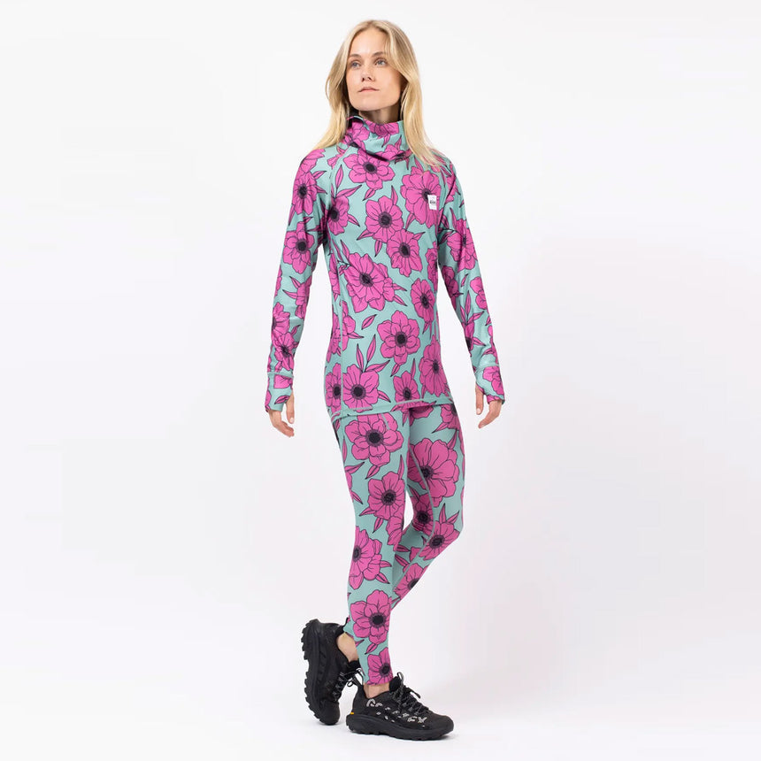 EIVY Women's Icecold Gaiter Top - Turquoise Flower