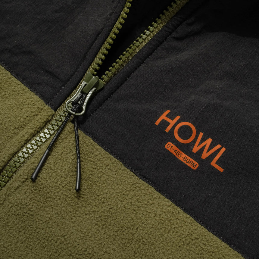 HOWL Zip Polar Fleece Jacket - Army