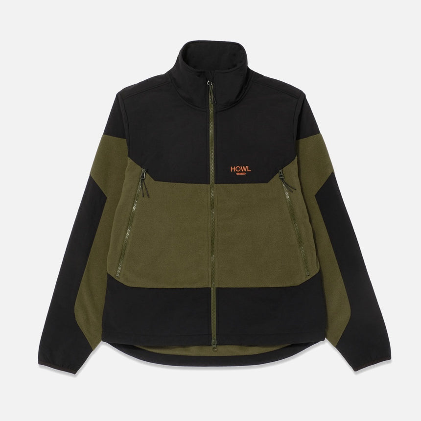 HOWL Zip Polar Fleece Jacket - Army