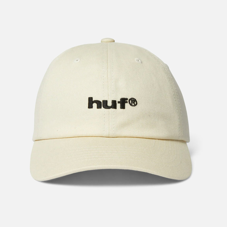 HUF 89 Embroidered 6 Panel CV Hat - Cream/Black