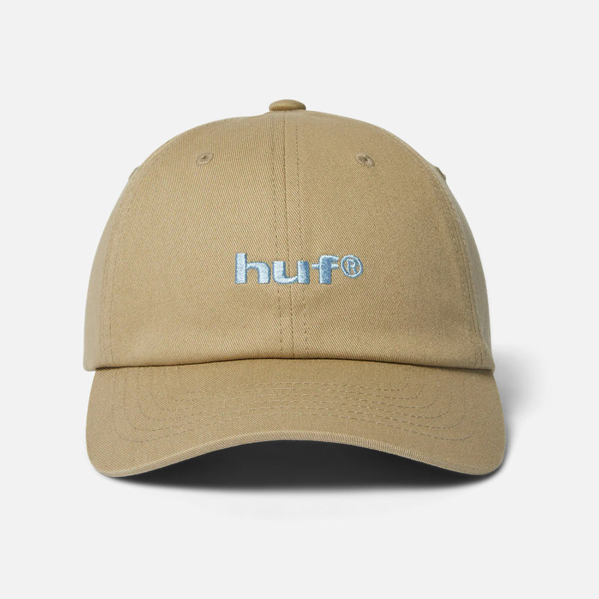 HUF 89 Embroidered 6 Panel CV Hat - Stone/Blue