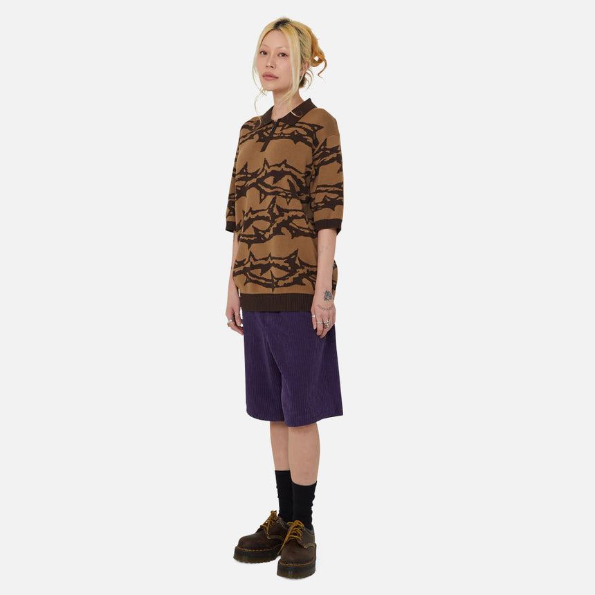 HUF Fantasies Knit Short Sleeve Top - Brown