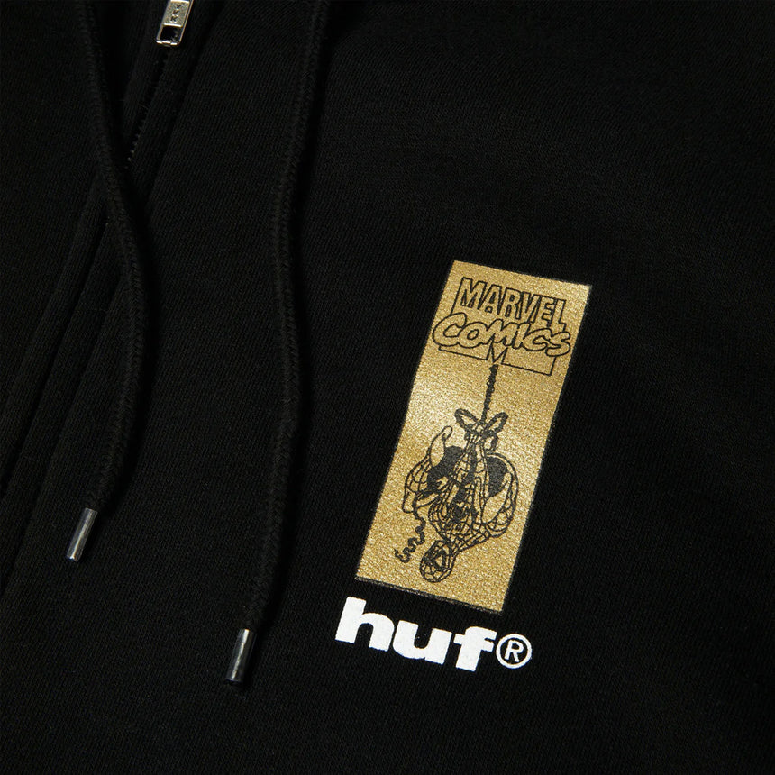 HUF X MARVEL Spider-Man Arachknight Full Zip Hood - Black