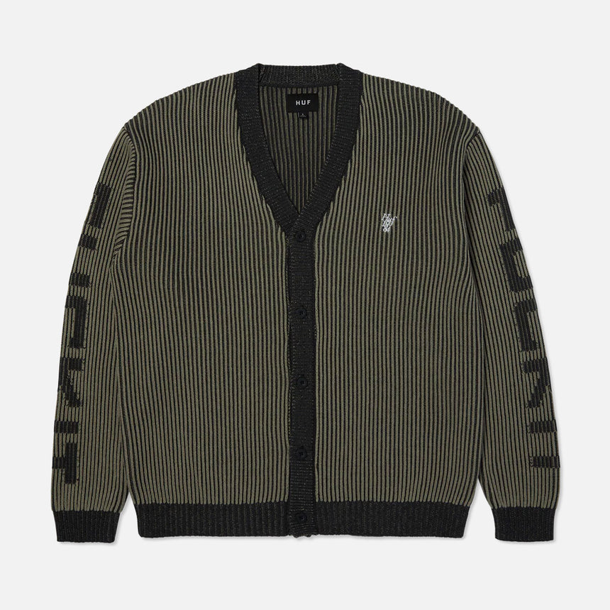 HUF Repeater Cardigan - Asphalt