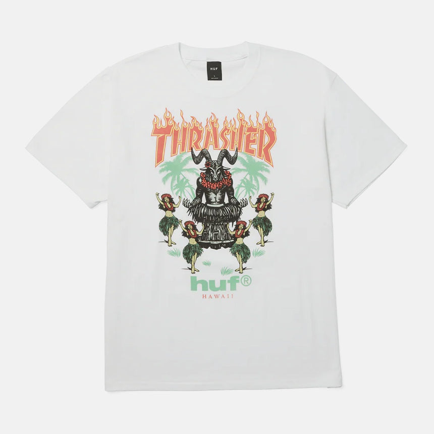 HUF X Thrasher Goat Luau Tee - White