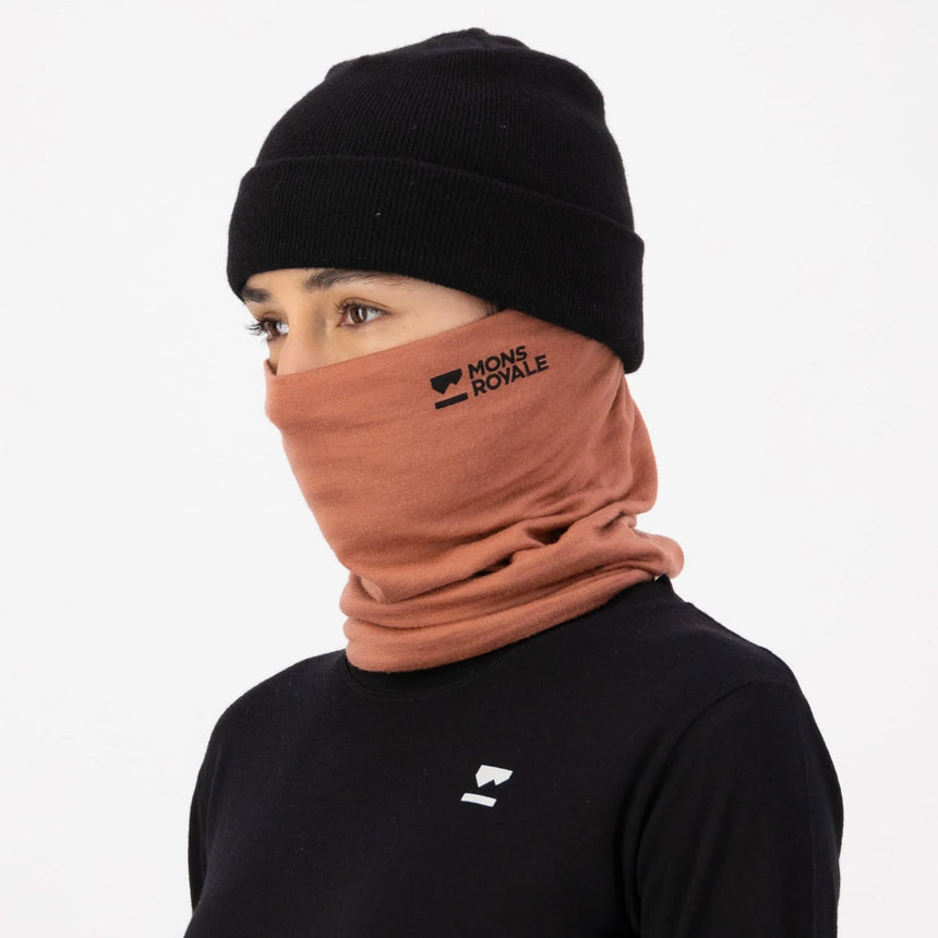 MONS ROYALE Double Up Merino Neckwarmer - Canyon Rose