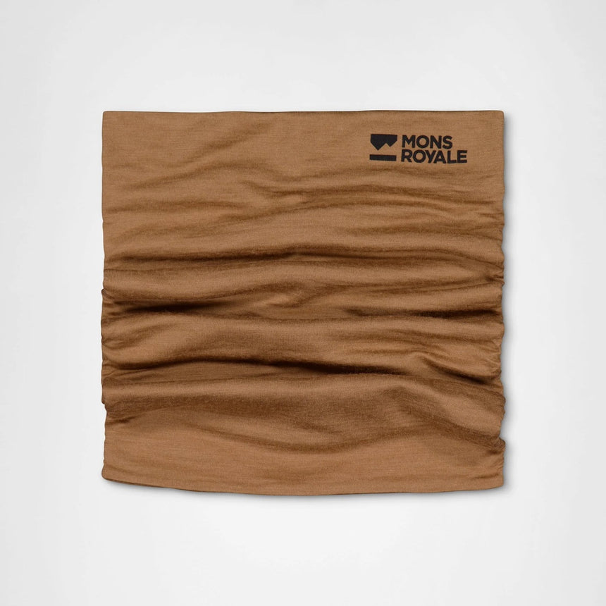 MONS ROYALE Double Up Merino Neckwarmer - Toffee