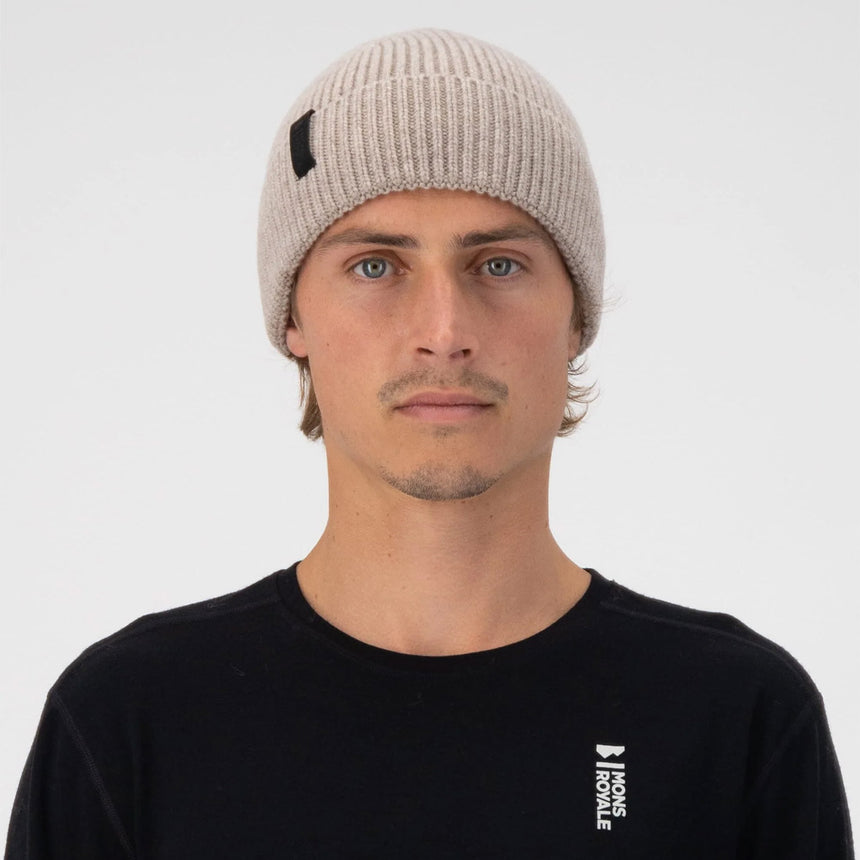 MONS ROYALE Fjord Merino Beanie - Taupe
