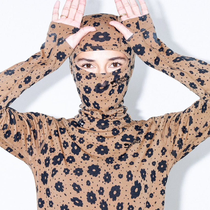MONS ROYALE Santa Rose Merino Balaclava - Aoraki Lily Toffee