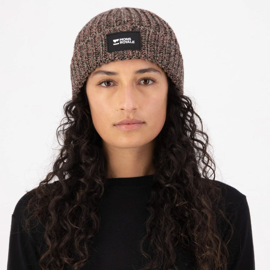 MONS ROYALE Triple Treat Merino Beanie - Canyon Rose