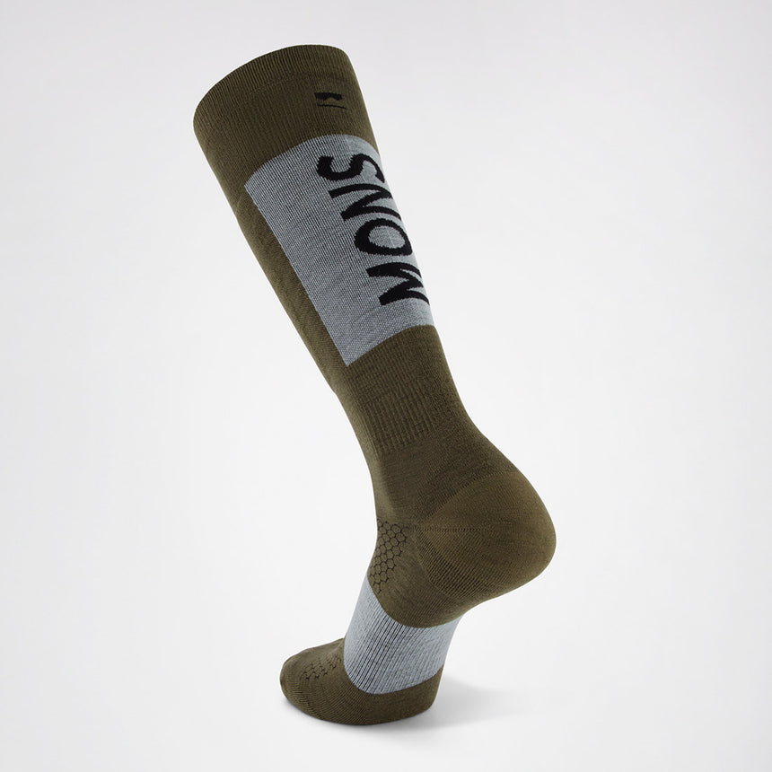 MONS ROYALE Unisex Atlas Merino Snow Sock - Riverbed