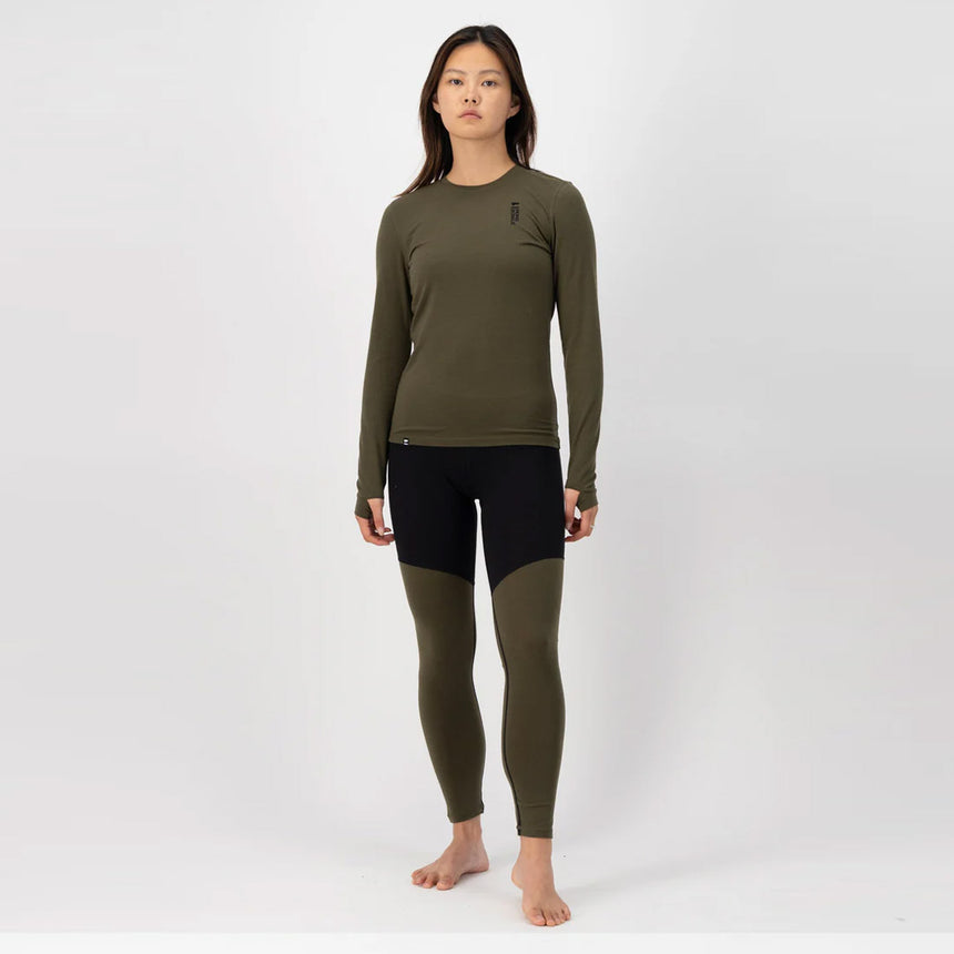 MONS ROYALE Women's Cascade Merino Legging - Dark Olive