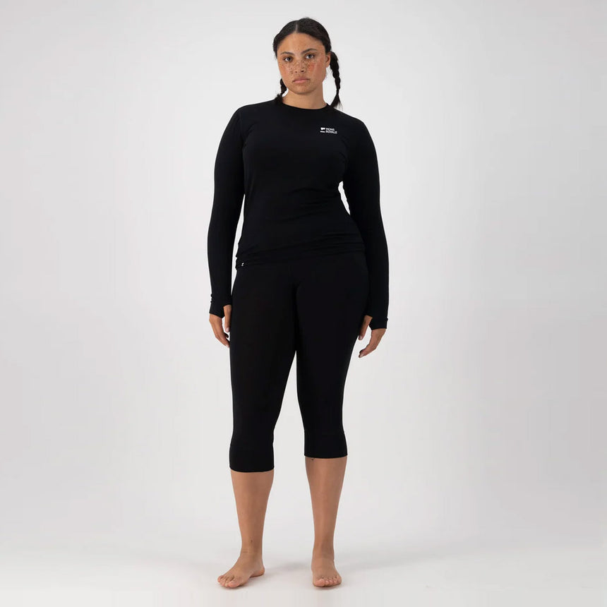 MONS ROYALE Women's Cascade Merino Long Sleeve - Black