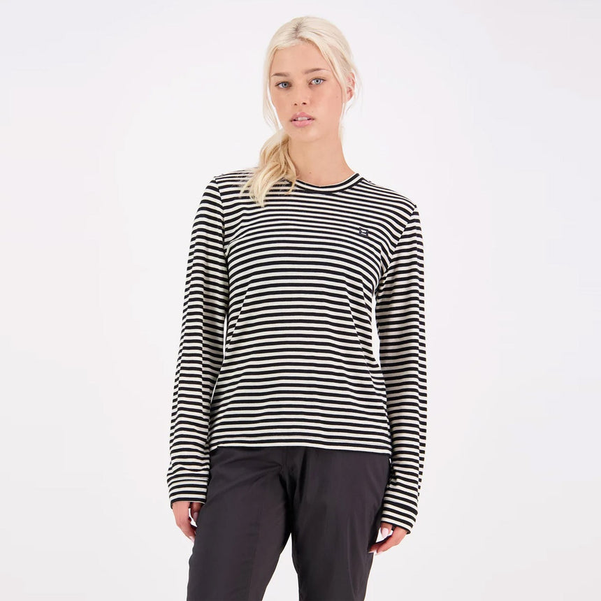 MONS ROYALE Women's Icon Merino Long Sleeve - MR Stripe