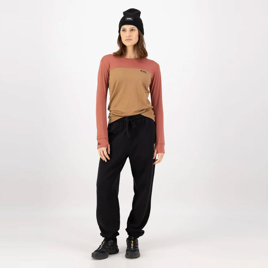 MONS ROYALE Women's Yotei Merino Long Sleeve - Canyon Rose/Toffee