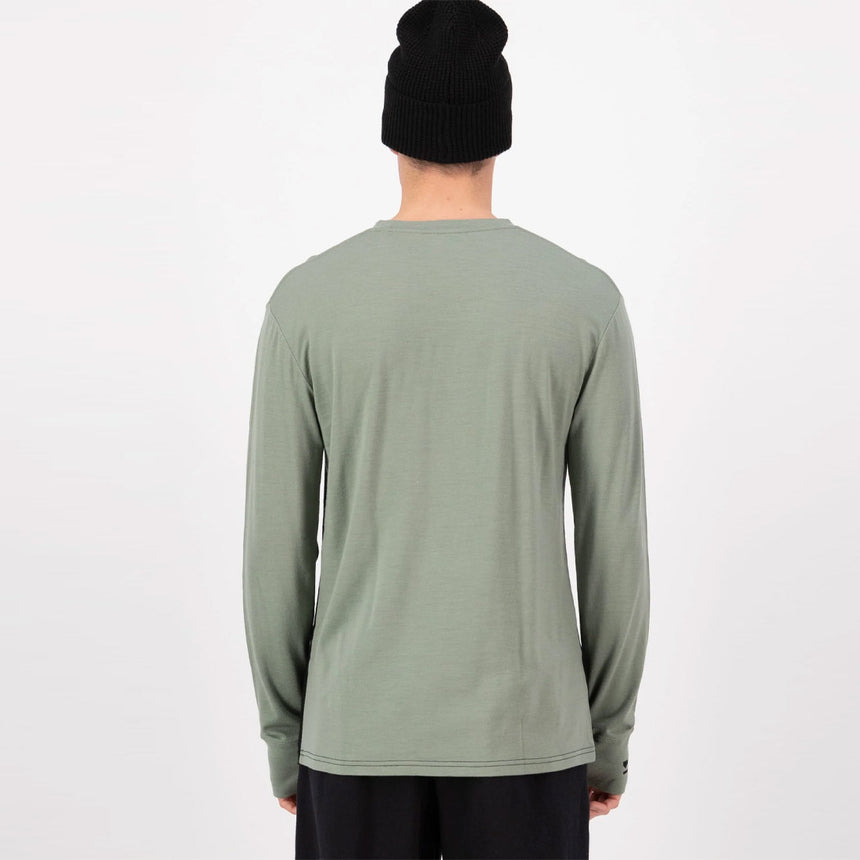 MONS ROYALE Yotei Merino Long Sleeve - Willow/Black