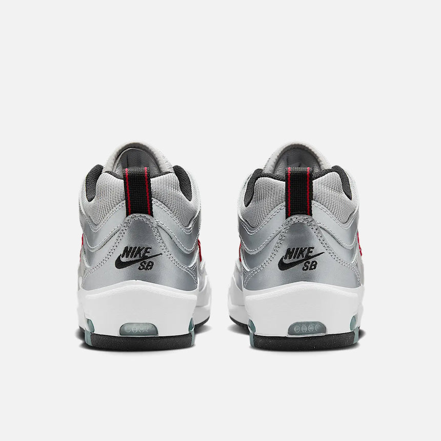 NIKE SB Air Max Ishod Premium - Metallic Silver/Varsity Red