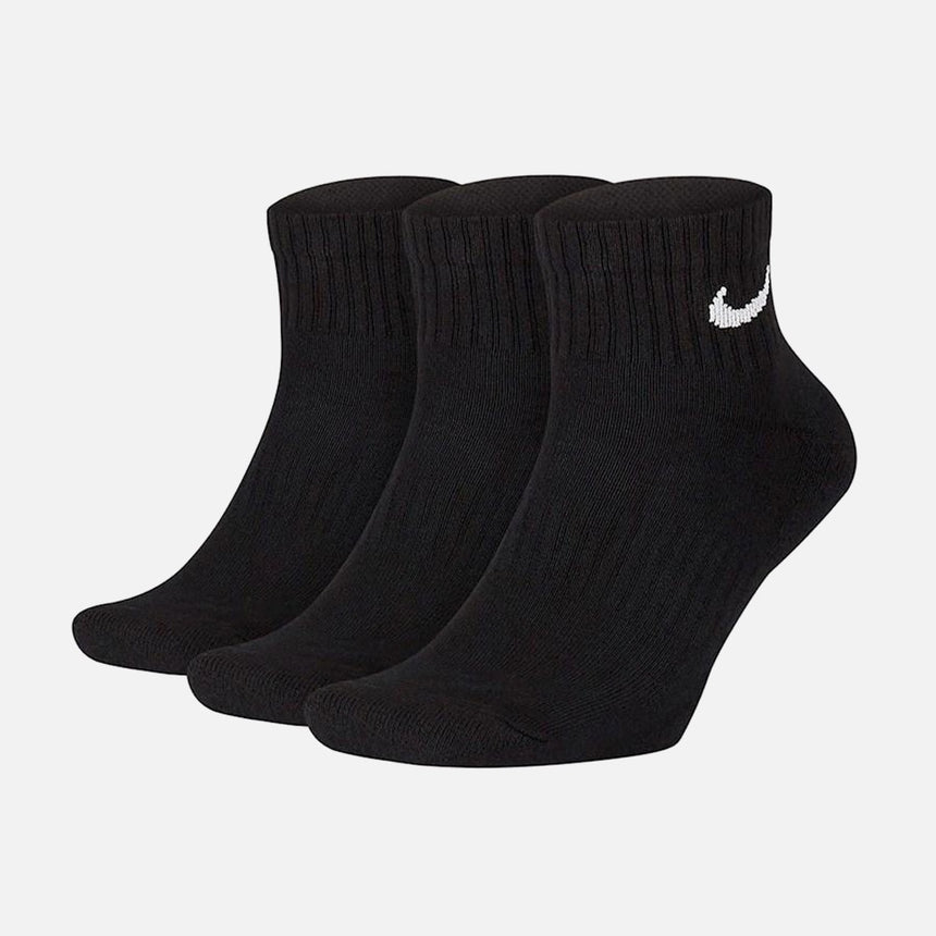 NIKE SB Everyday Cushion Ankle Sock 3 Pack - Black Swoosh
