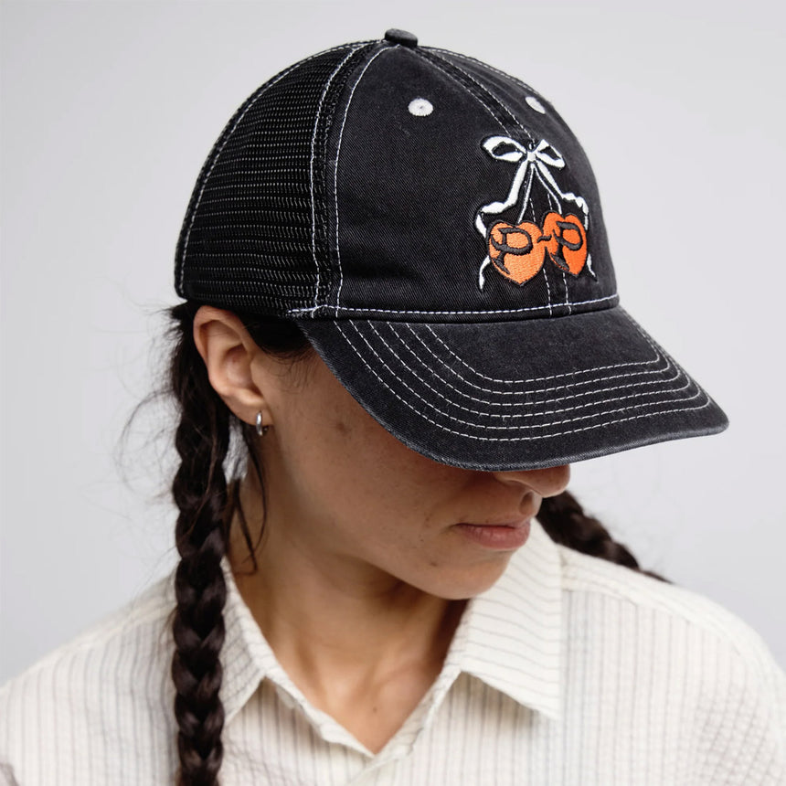 PASSPORT Cherries Leagues Trucker - Washed Black