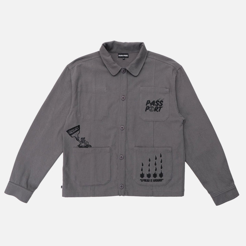PASSPORT Shop Rules Painters Jacket - Grey