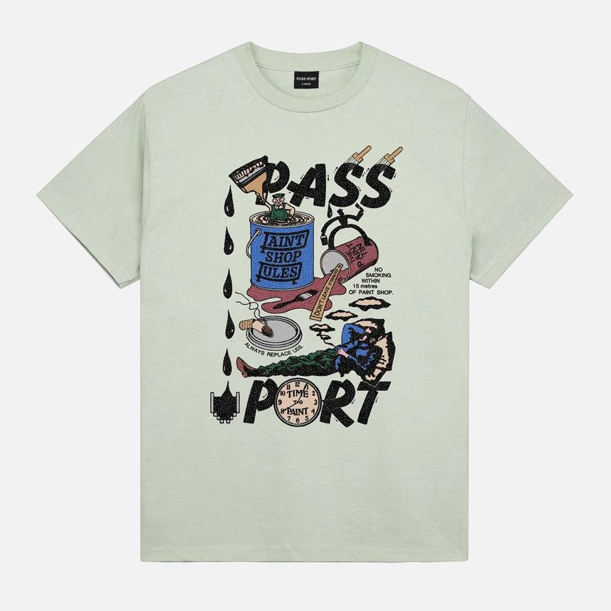 PASSPORT Shop Rules Tee - Harbour Grey