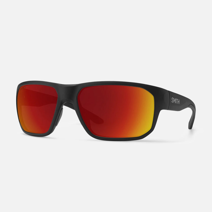 SMITH Arvo Sunglasses - Matte Black/ChromaPop Polarized Red Mirror