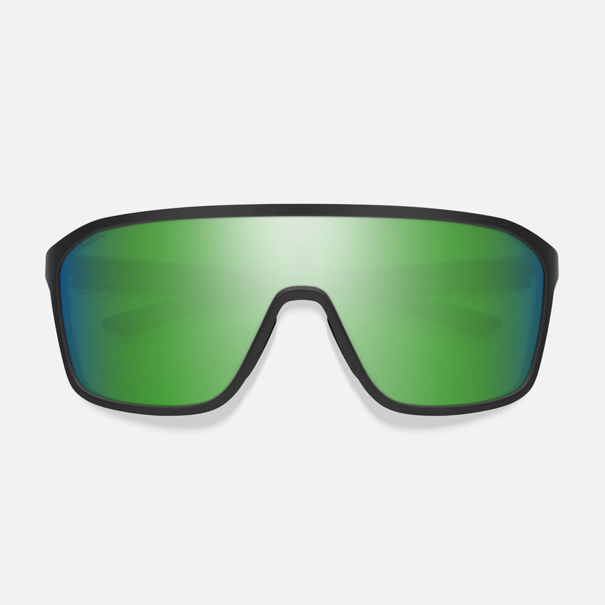 SMITH Boomtown Sunglasses - Matte Black/ChromaPop Polarized Green Mirror