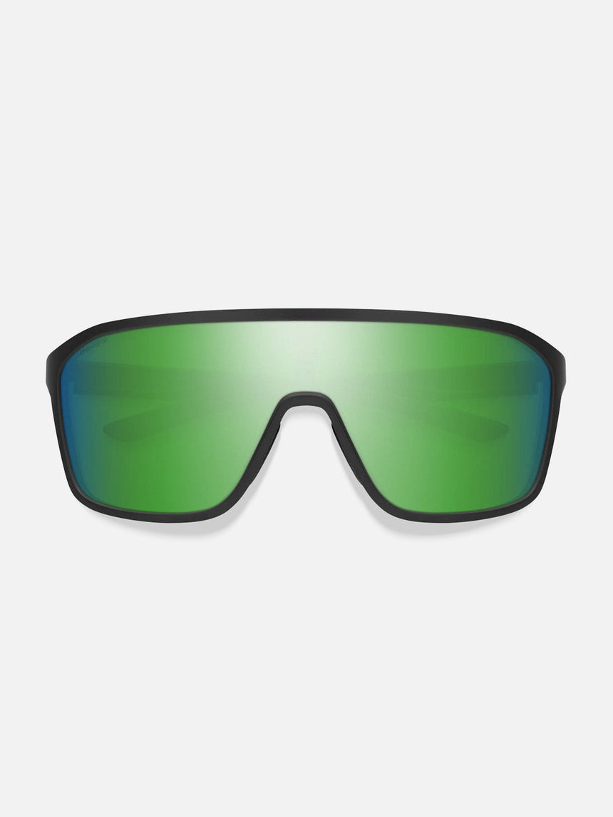 SMITH Boomtown Sunglasses - Matte Black/ChromaPop Polarized Green Mirror