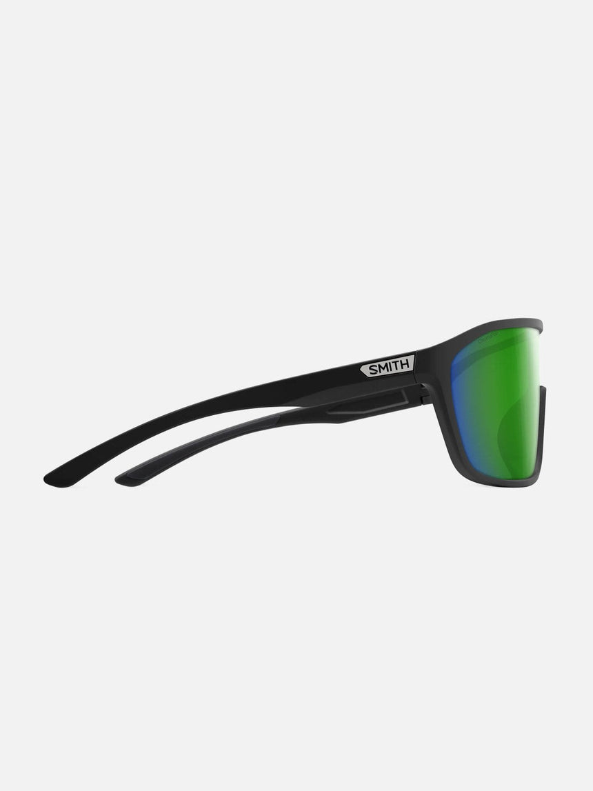 SMITH Boomtown Sunglasses - Matte Black/ChromaPop Polarized Green Mirror