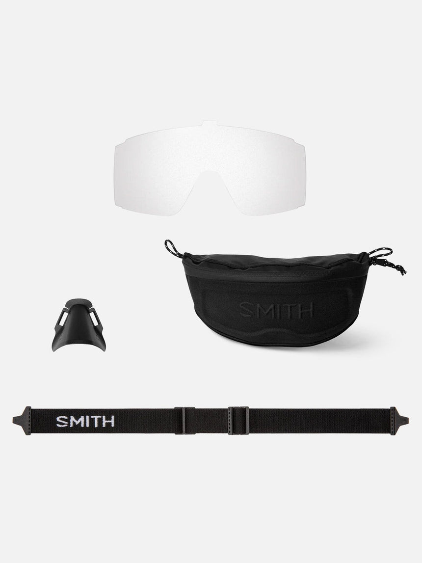 SMITH Pursuit Sunglasses - Matte Black/ChromaPop Glacier Photochromic Copper to Gray with Blue Mirror