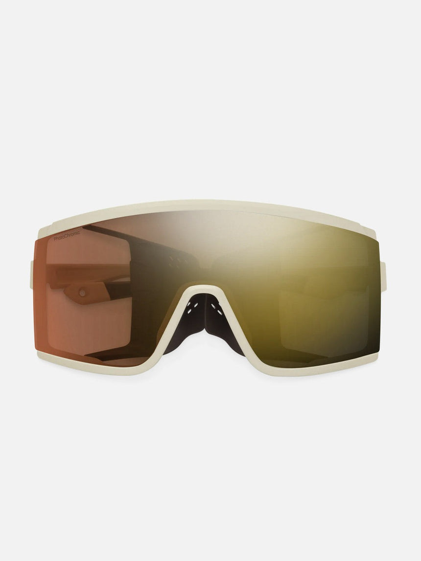 SMITH Pursuit Sunglasses - Matte Bone/ChromaPop Glacier Photochromic Copper to Gray with Gold Mirror
