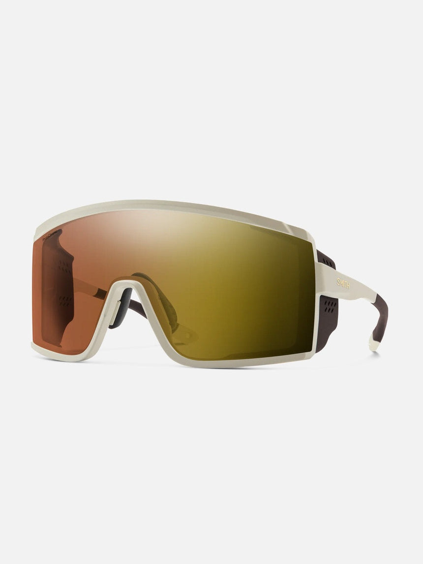 SMITH Pursuit Sunglasses - Matte Bone/ChromaPop Glacier Photochromic Copper to Gray with Gold Mirror