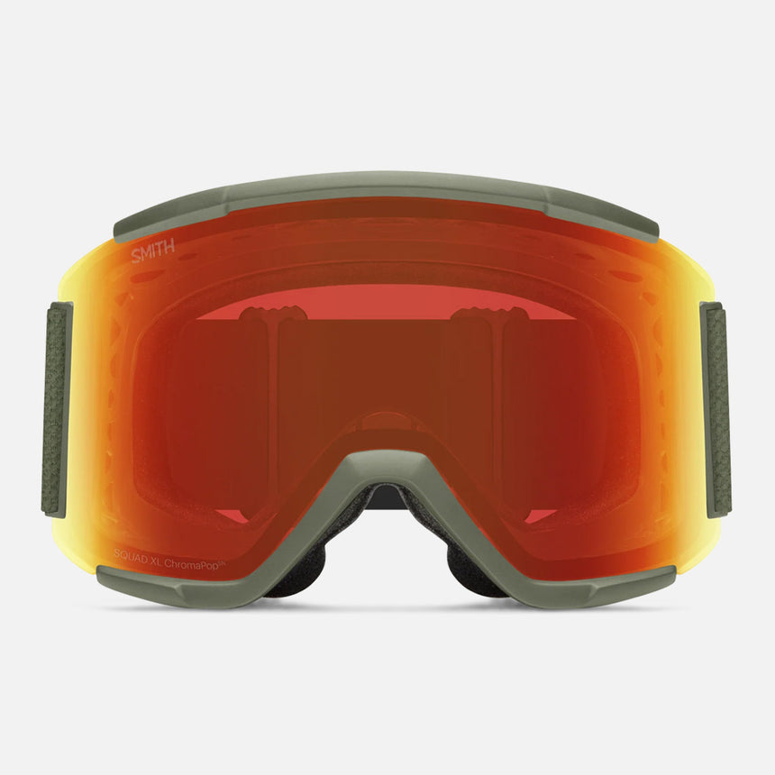 SMITH Squad XL Goggle 2026 - Fatigue Green/ChromaPop Everyday Red Mirror