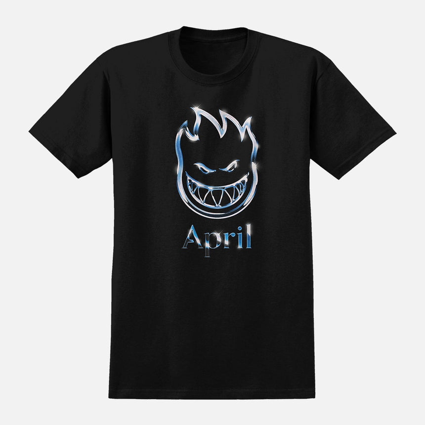 SPITFIRE X April Chrome Bighead Tee - Black