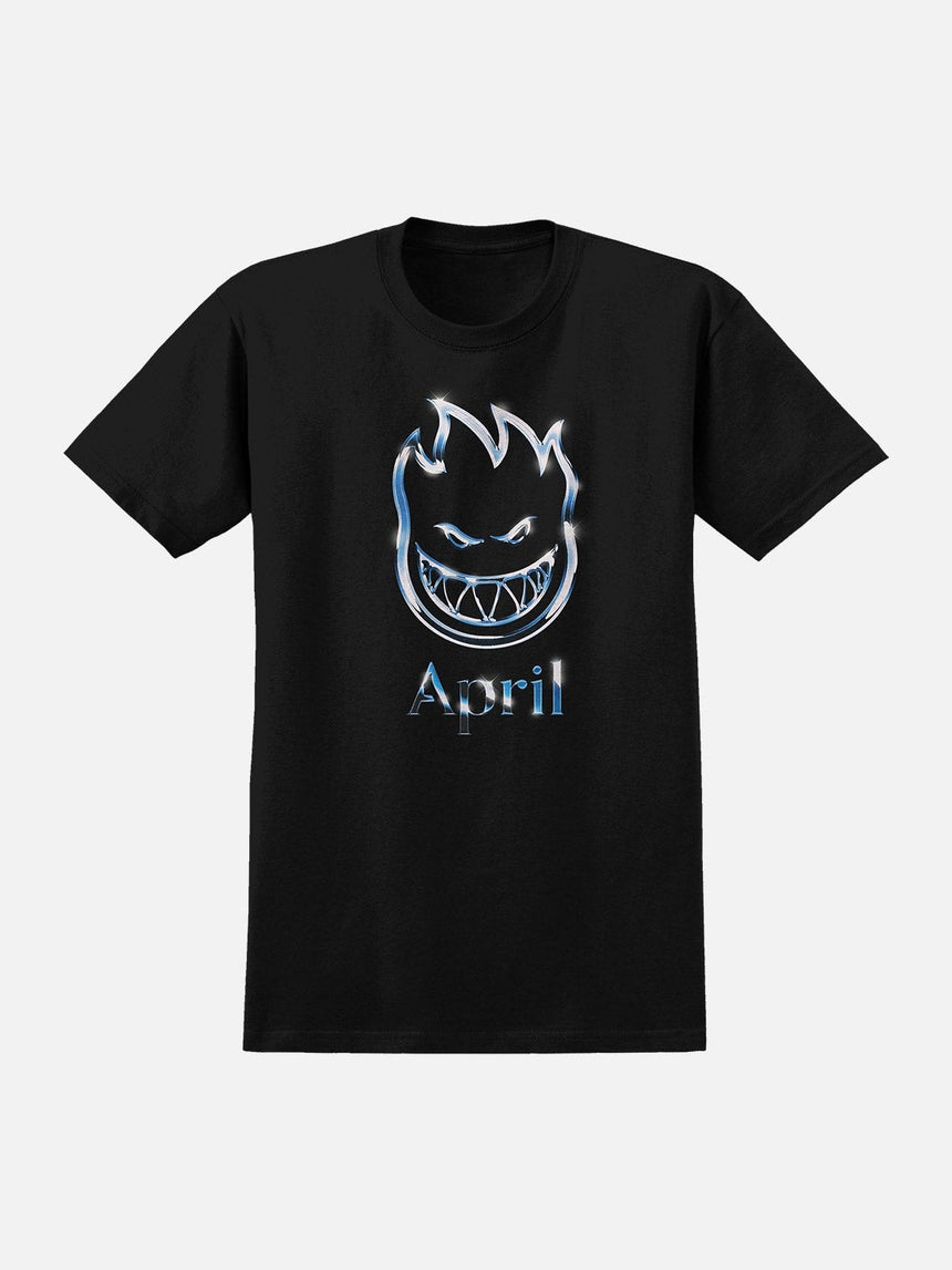 SPITFIRE X April Chrome Bighead Tee - Black