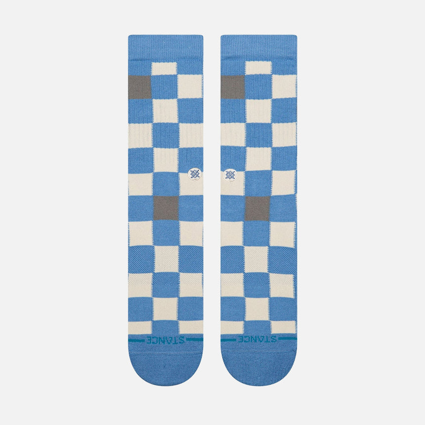 STANCE Chef Check Crew Sock - Capri Blue