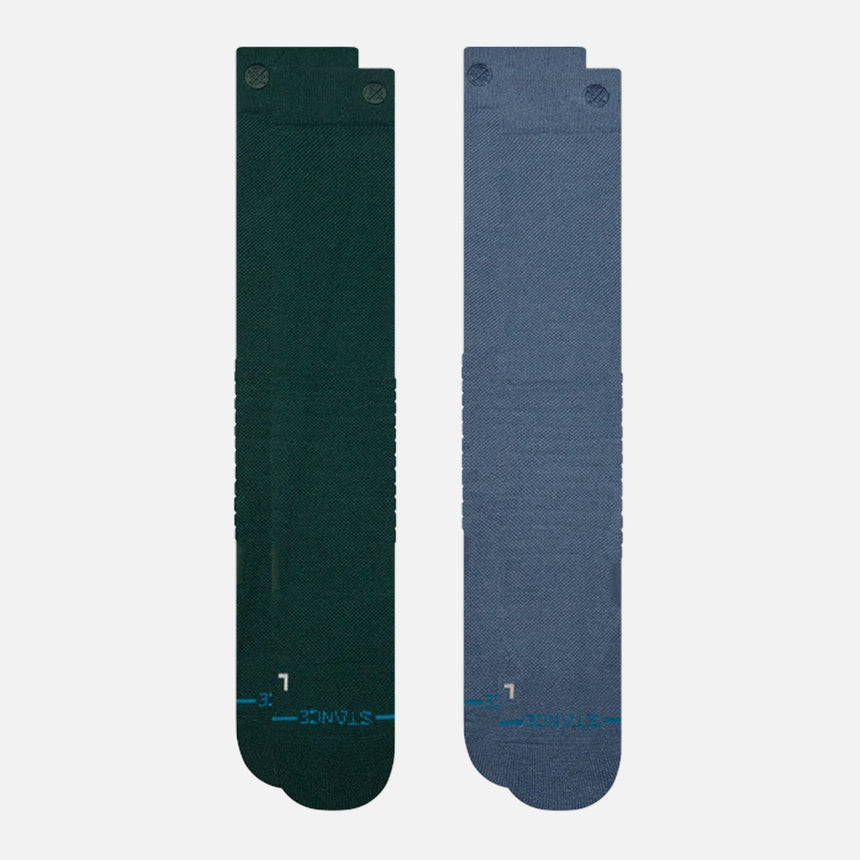 STANCE Solid Mid Poly Snow Sock 2 Pack - Pine