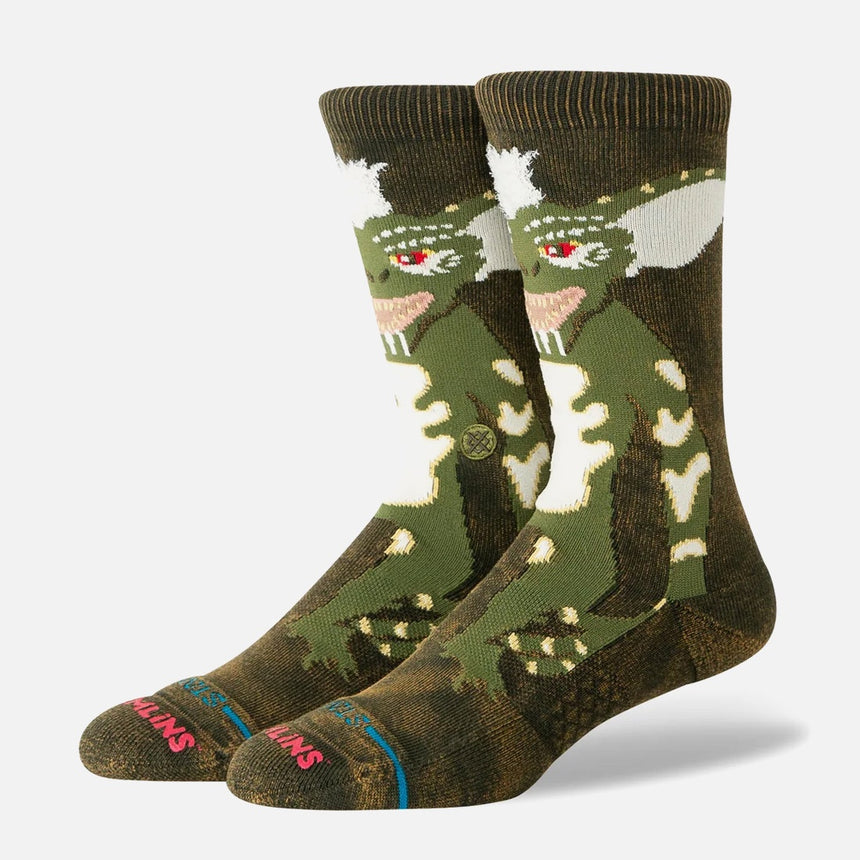 STANCE Stripe Gremlins Crew Sock - Dark Green
