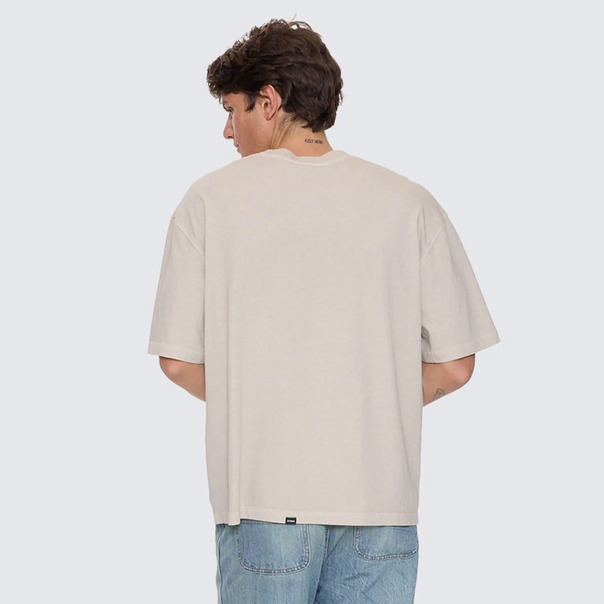 THRIILLS Skerrt Box Fit Oversize Cropped Tee - Oatmeal