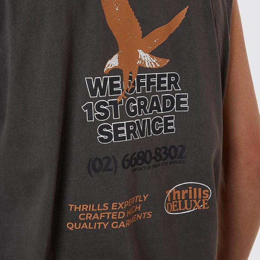THRILLS 1st Grade Service Merch Fit Muscle Tee - Merch Black