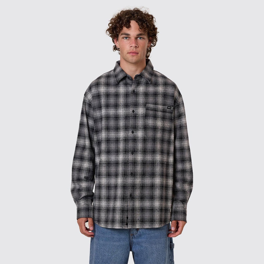 THRILLS Barrio Flannel Shirt - Black