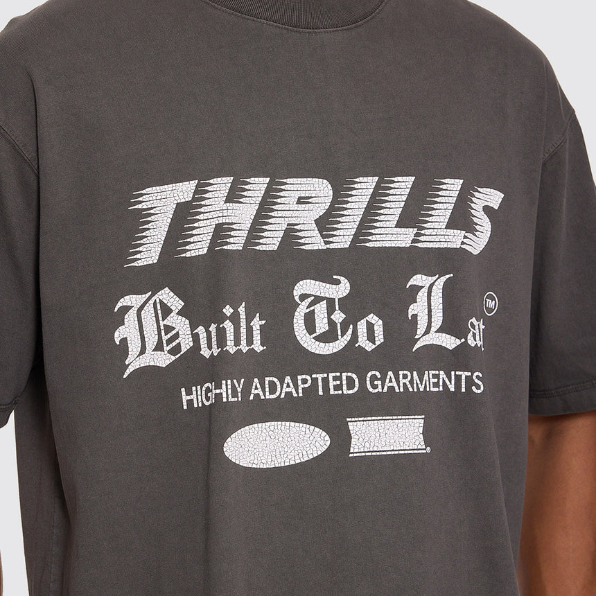 THRILLS Built To Last Oversize Box Crop Tee - Merch Black