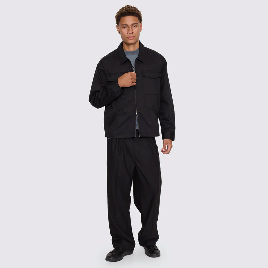THRILLS Chaotic Interventions Cropped Overshirt - Black
