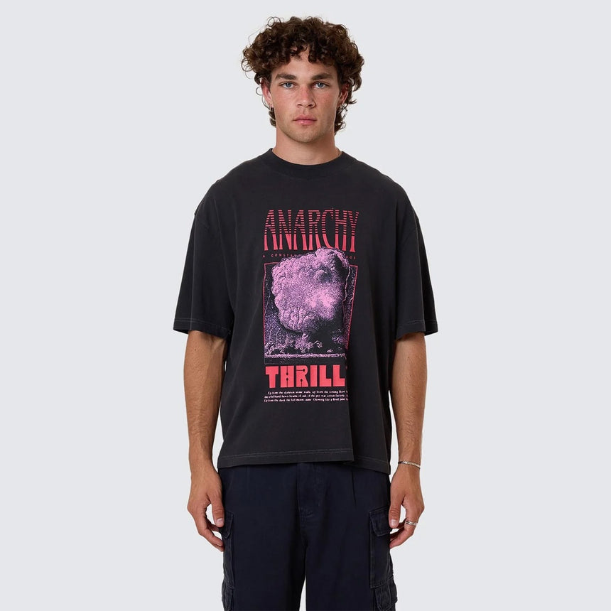 THRILLS Constant Chaos Box Fit Oversize Short Tee - Blue Graphite