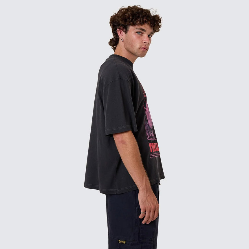 THRILLS Constant Chaos Box Fit Oversize Short Tee - Blue Graphite