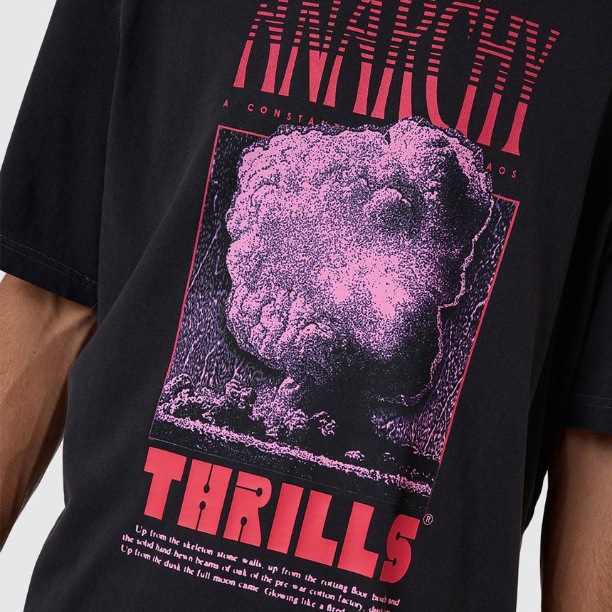 THRILLS Constant Chaos Box Fit Oversize Short Tee - Blue Graphite