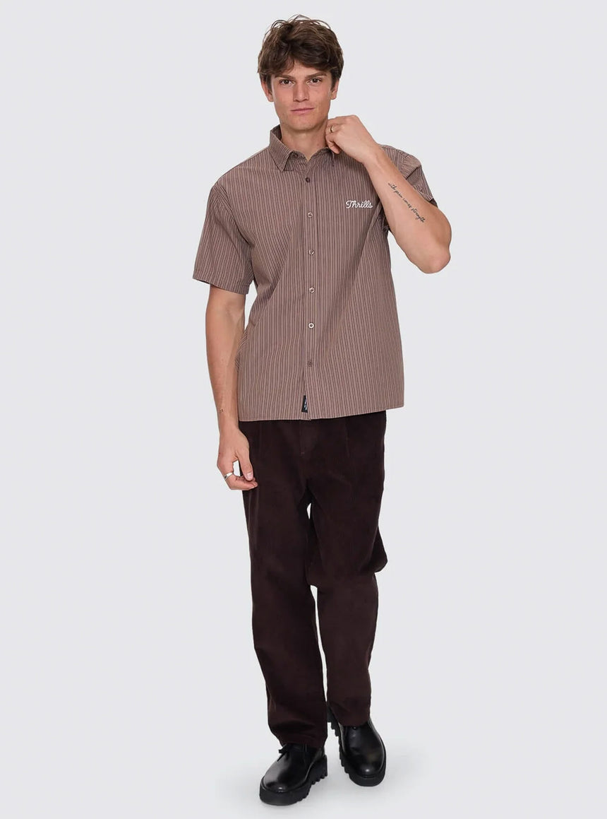 THRILLS Deep In The Heart Of Byron Cropped Short Sleeve Shirt - Falcon