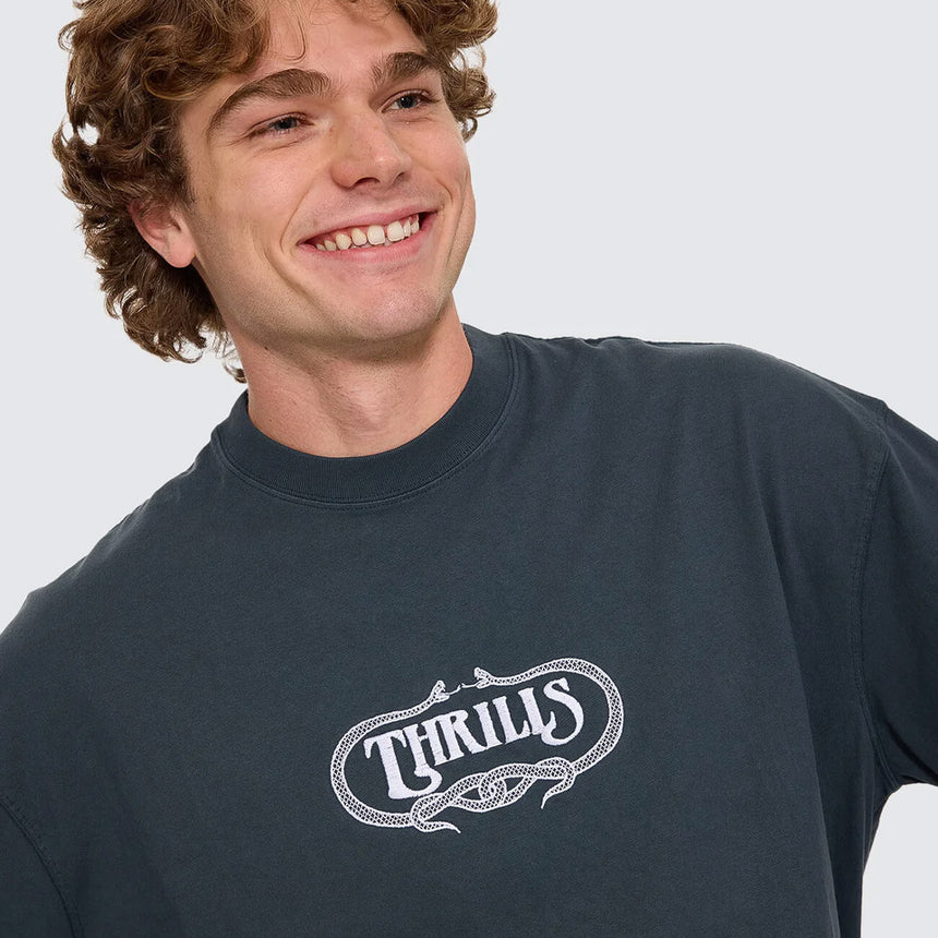 THRILLS Double Time Oversize Box Tee - Petrol
