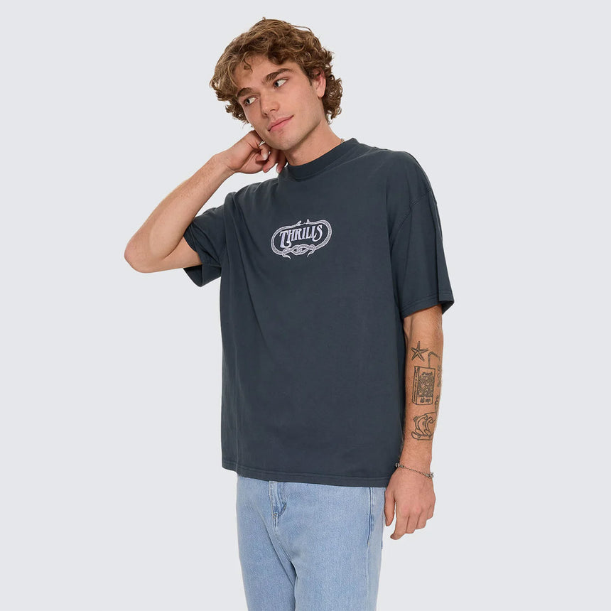 THRILLS Double Time Oversize Box Tee - Petrol
