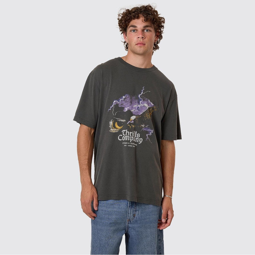 THRILLS Flight Risk Oversize Fit Tee - Merch Black